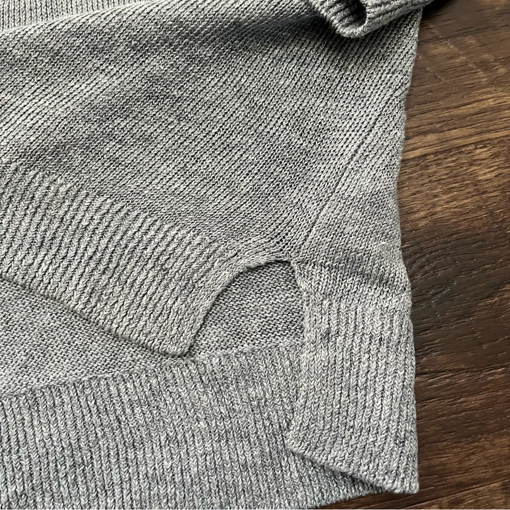 Todd Snyder 100% linen two tone blue strip gray crewneck sweater 2XL *Read - Picture 7 of 16